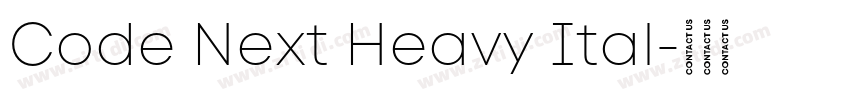 Code Next Heavy Ital字体转换